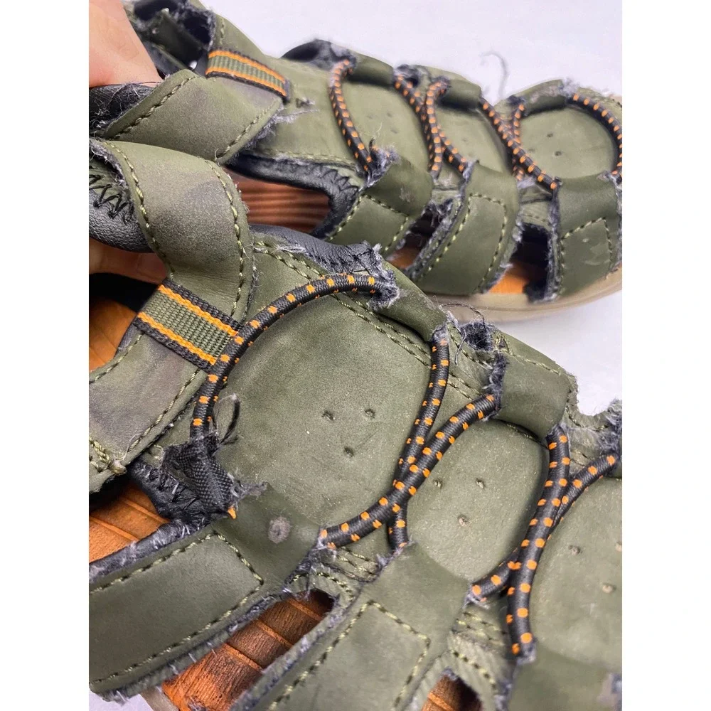 Eddie Bauer Kids Green Outdoor Adventure Sport‎ Sandals Size 11 M
